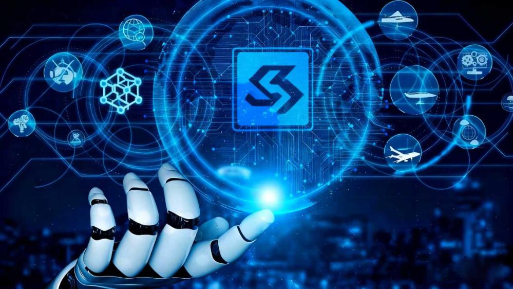 AI技术应用于碳排放管理的概念图